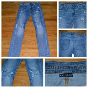 Men’s American Eagle Outfitters distressed denim jeans, size 28”x32” slim